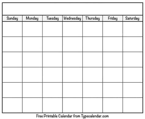 typecalendar.com|Download Your Free Printable Blank Calendar Template Now!.